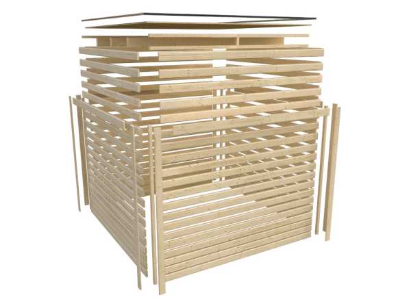 Saunahaus Angkor 3 38 mm naturbelassen