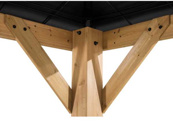Zedernholz-Gazebo ERNIR – 393 cm x 452 cm