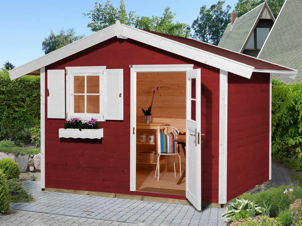 Gartenhaus 123 Gr. 3 schwedenrot | Alle Gartenhäuser | Gartenhäuser &  Gerätehäuser | Garten | Holzprofi24