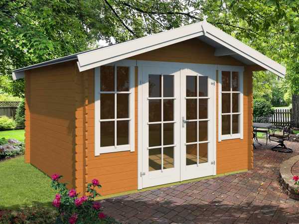 Gartenhaus Blockbohlenhaus Kalmar 330 28 mm eiche