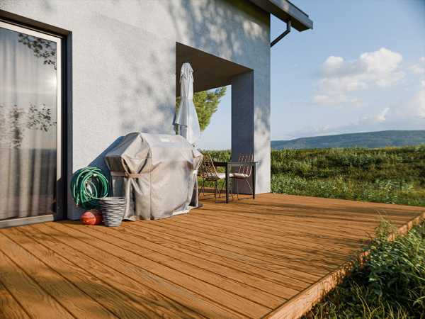 Nordische Kiefer Terrassendiele KDI braun