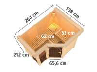 Vorschau: Sauna Massivholzsauna Amara mit Dachkranz inkl. 9 kW Saunaofen ext. Steuerung Vorschau: Sauna Massivholzsauna Amara mit Dachkranz inkl. 9 kW Saunaofen ext. Steuerung