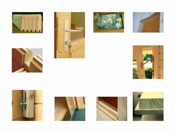 Gartenhaus Blockbohlenhaus Claudia 19,4 m² 44 mm naturbelassen