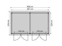 Vorschau: Gerätehaus Riga 9 mm kesseldruckimprägniert Vorschau: Gerätehaus Riga 9 mm kesseldruckimprägniert