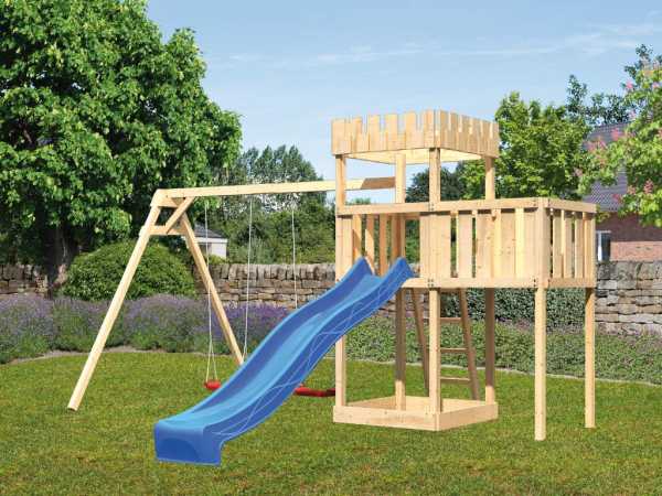 Spielturm Ritterburg Löwenherz SET naturbelassen
