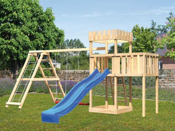 Spielturm Ritterburg Löwenherz SET naturbelassen