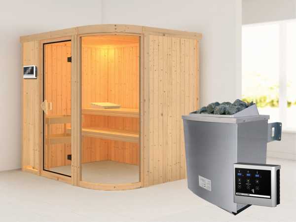 Sauna Systemsauna Parima 2 inkl. 9 kW Saunaofen ext. Steuerung