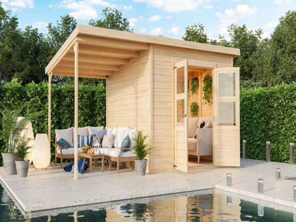 Gartenhaus SPARSET Merseburg 6 ECO 14 mm naturbelassen