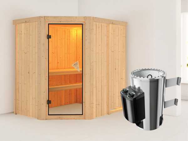 Sauna Systemsauna Saja inkl. Plug & Play Saunaofen Steuerung