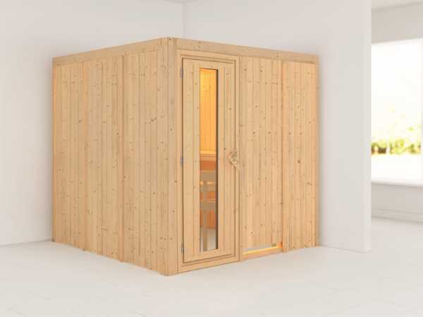 Systemsauna Rodin Holztür mit Isolierglas