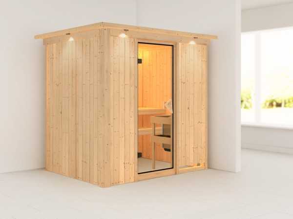 Sauna Systemsauna Fanja mit Dachkranz
