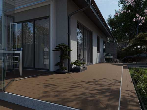Terrassendielen WPC Premium dunkelbraun