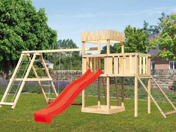 Spielturm Ritterburg Löwenherz SET naturbelassen