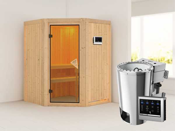 Sauna Systemsauna Nanja inkl. Plug & Play Bio-Ofen externe Steuerung