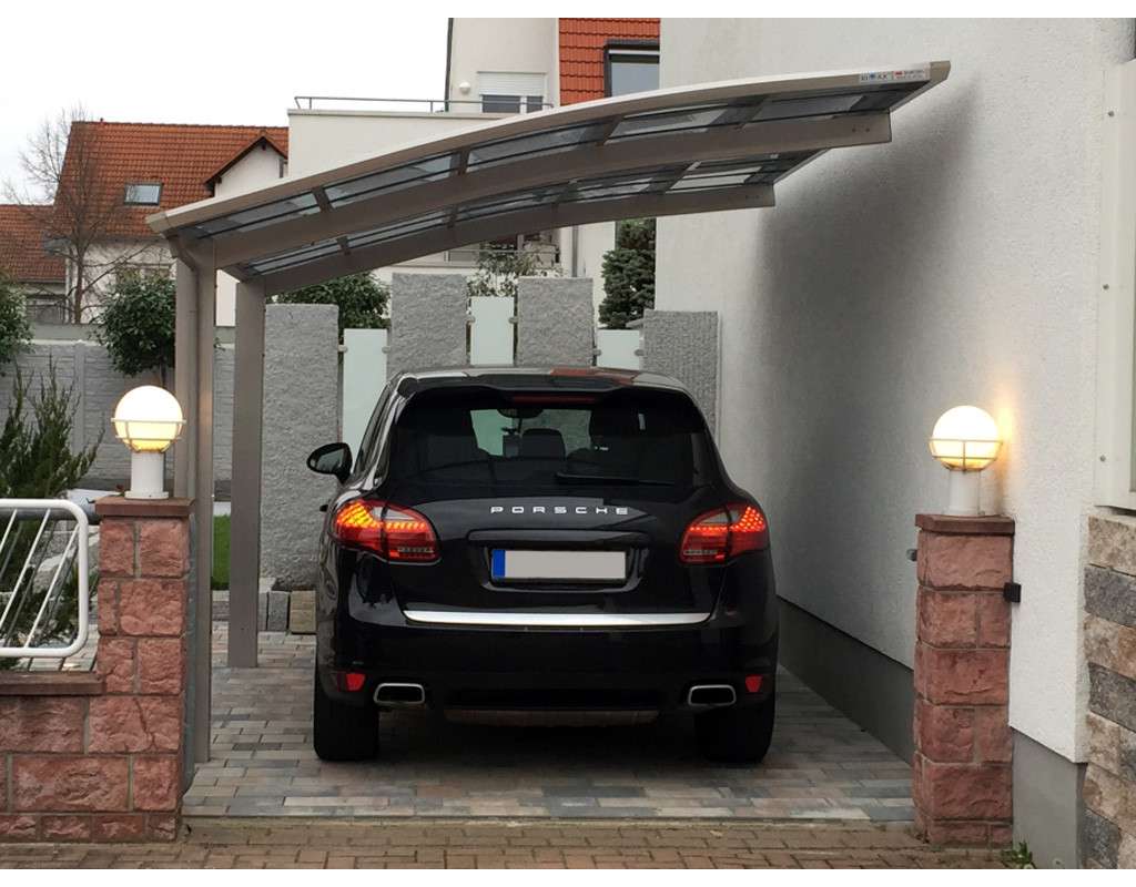 Carport Portoforte Typ 60 Edelstahl Look Einzelcarports