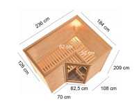 Vorschau: Massivholzsauna Premiumsauna 38 mm Betty Vorschau: Massivholzsauna Premiumsauna 38 mm Betty