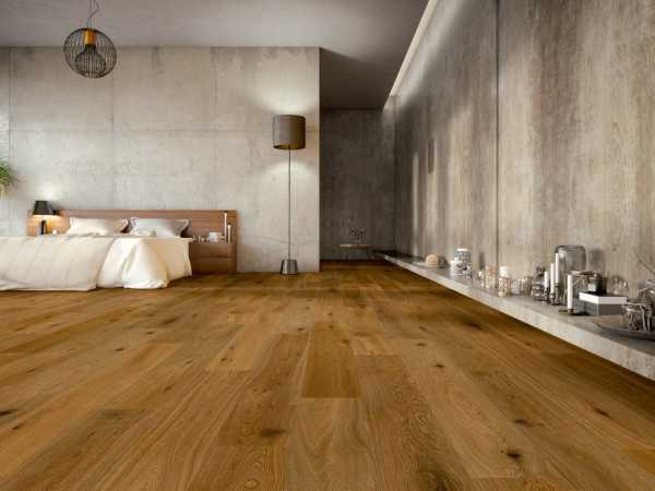 Parkett Boston Eiche Astig S geräuchert Landhausdiele gebürstet