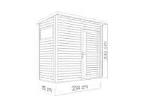 Vorschau: Gartenhaus Punta 1 19 mm hellgrau Vorschau: Gartenhaus Punta 1 19 mm hellgrau