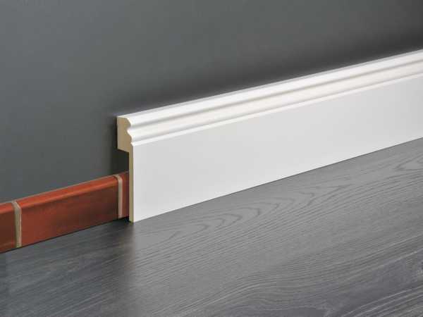 Sockelleiste Hamburger Profil uni weiss