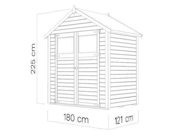 Gartenhaus Sylta 1 14 mm natur