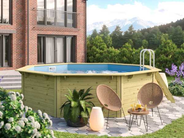 Holzpool Modell 2X Set naturbelassen