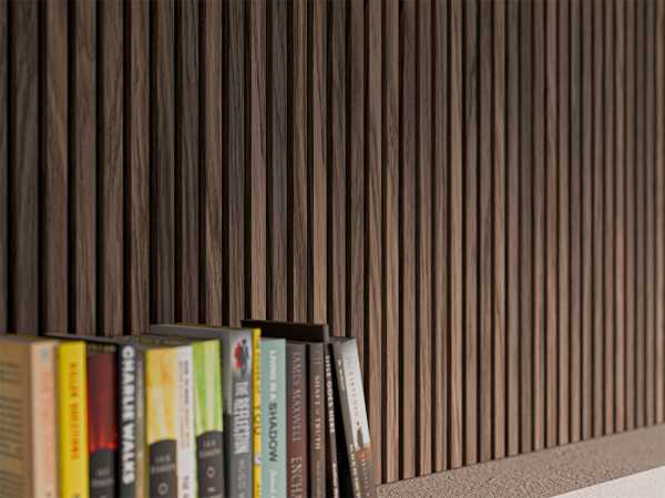 Akustikpaneele Wandverkleidung Smoke Oak 240 cm Filz schwarz