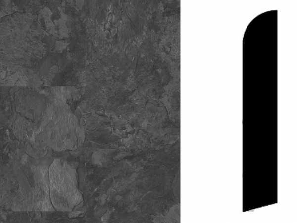 Sockelleiste Rustic Slate Black Dekor