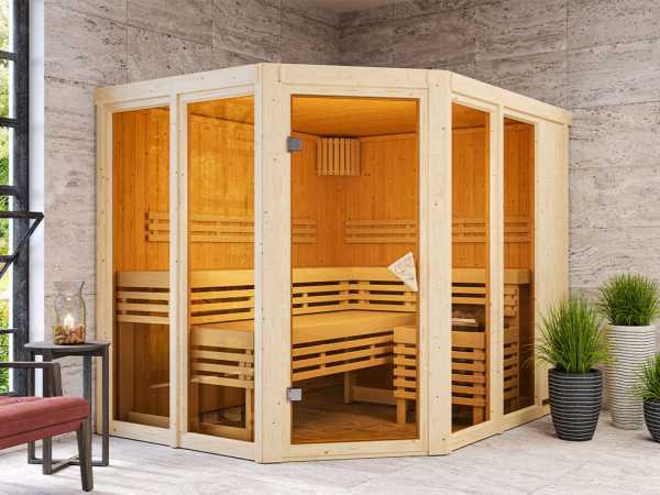 Sauna Systemsauna SPARSET Nuri inkl. 8 kW Ofen mit int. Steuerung