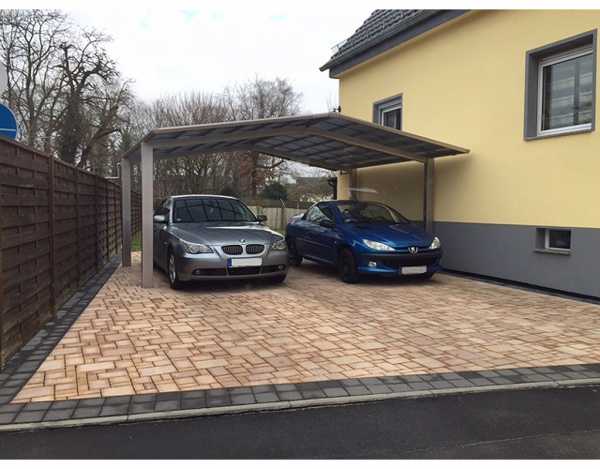 Carport Linea Typ 60 M Ausführung Edelstahl Look