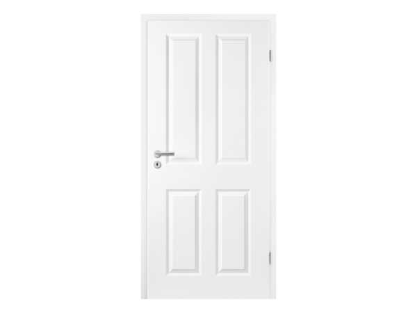Türenset Elegance 04 Weißlack RAL 9010 - Türblatt, Zarge, Drückergarnitur
