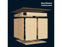 Vorschau: Gartenhaus Marksburg 2 mit Anbau 14 mm natur Vorschau: Gartenhaus Marksburg 2 mit Anbau 14 mm natur