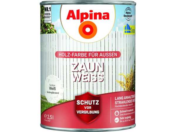 Schutz vor Vergilbung Zaun-Weiß