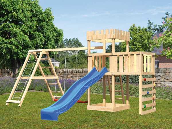 Spielturm Ritterburg Löwenherz SET naturbelassen
