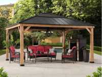 Vorschau: Zedernholz-Gazebo ERNIR – 393 cm x 452 cm Vorschau: Zedernholz-Gazebo ERNIR – 393 cm x 452 cm
