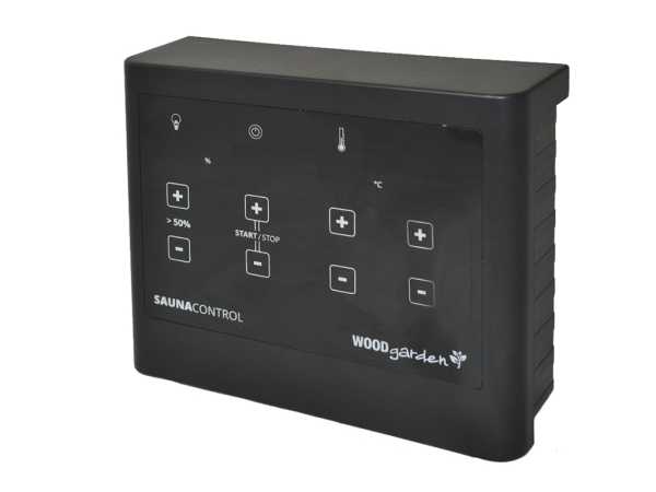Gartensauna Lene 6 terragrau SPARSET 9kW BiOfen und ext. Strg