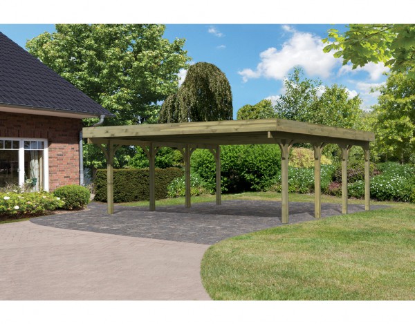 Carport Doppel 2 PREMIUM inkl. 0,5 mm Stahldachplatte