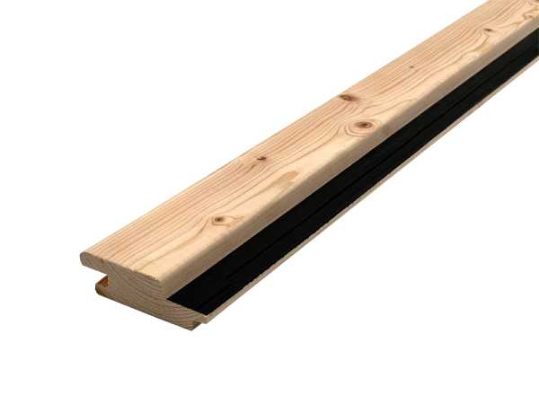 Fassade Rhombusleiste kanadische Douglasie mit schwarzer Feder