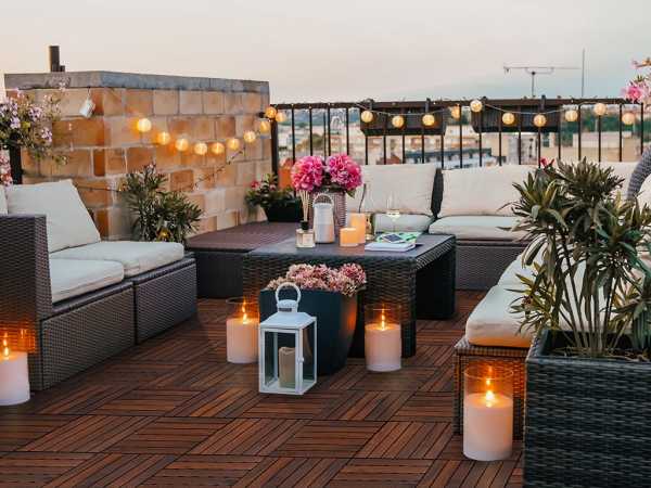 Terrassenfliese Akazie Holzfliese dunkel geölt