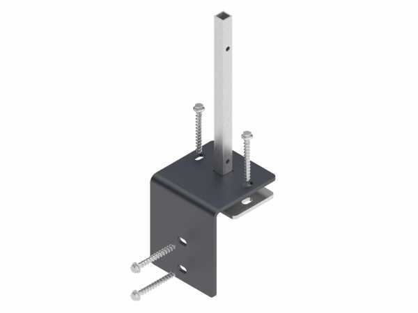 EASY-FENCE/ROM Pfostenträger mit Maueradapter, anthrazit