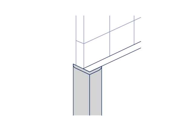 Aussenwinkel L-Profil Aluminium 0001 für Mural Revela Wandpaneele