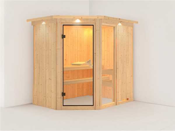 Sauna Systemsauna Fiona 1 mit Dachkranz