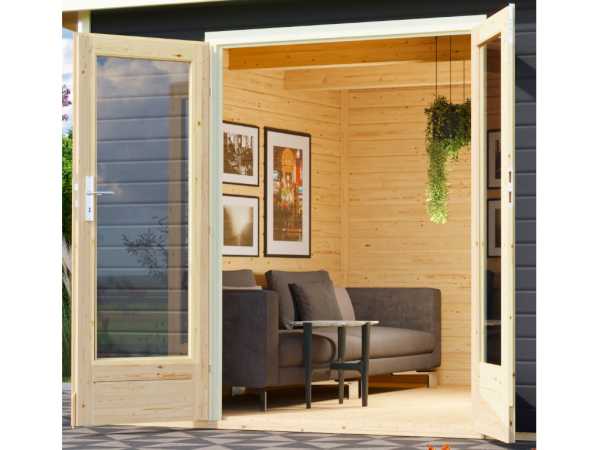 Saunahaus Mainburg 5 terragrau 38 mm