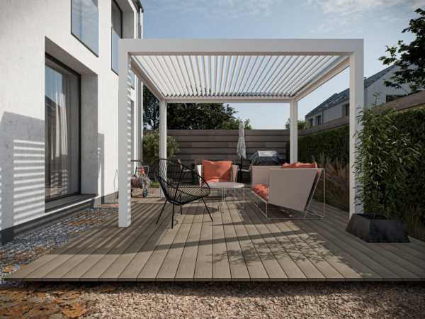 Terrassendiele WPC braun Holzoptik geprägte Oberfläche