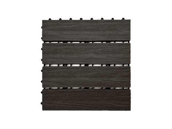 WPC-Fliese Holzoptik anthrazit