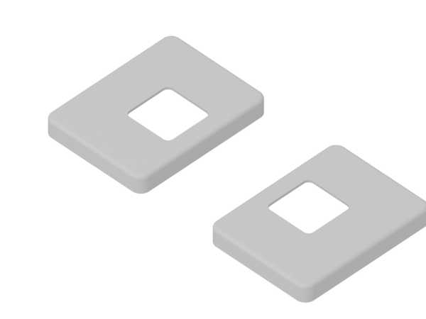 Pfostenträger-Abdeckung für Alu-Tor-Pfosten 2er-Set, silber
