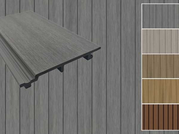 WPC Wandverkleidung Standard Silver Grey coextrudiert