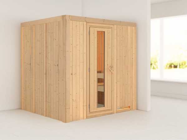 Systemsauna Sodin Holztür mit Isolierglas