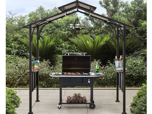 Stahl-Grill-Gazebo ASPE – 152 cm x 244 cm