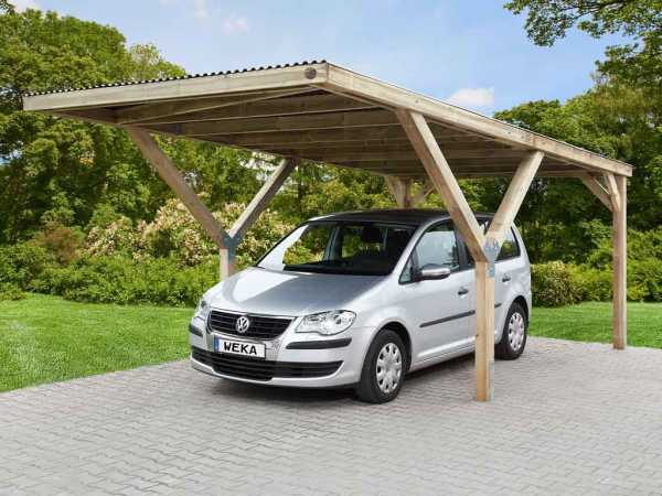 Y-Flachdach Carport ohne Dachplatten