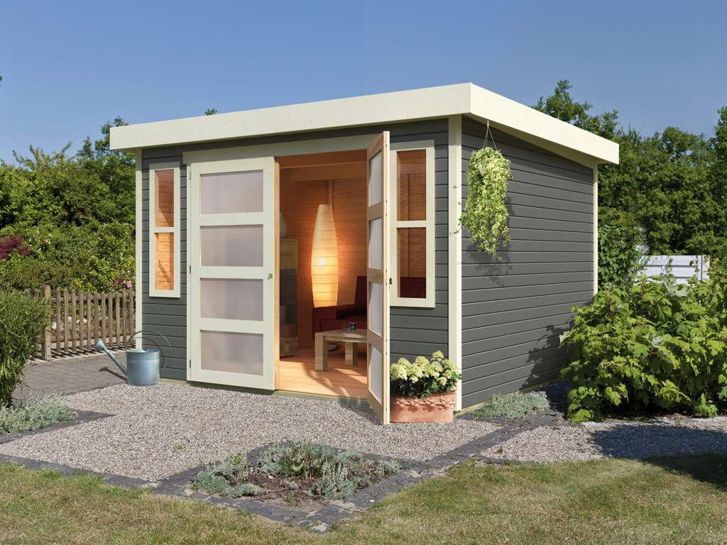 Farbige Gartenhäuser vom Fachhändler Holzprofi24